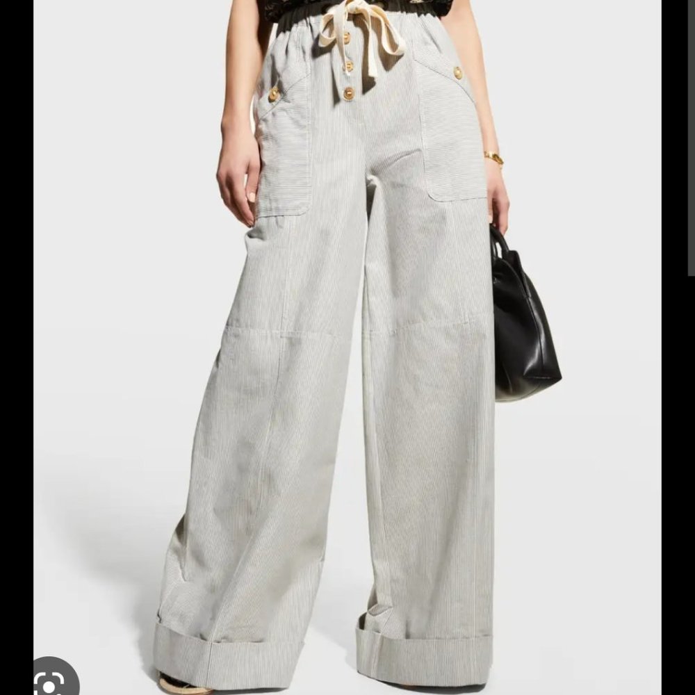 Ulla Johnson Cotton Wide-Leg Trousers